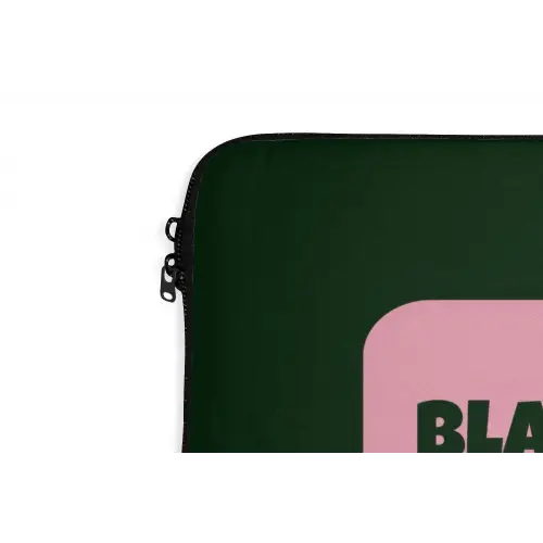Tekstwolk - BLAH BLAH BLAH - Roze laptophoes neopreen klein -detail