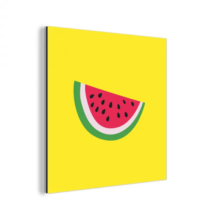 Fruit - Watermeloen - Geel aluminium wit klein -3d