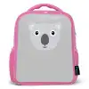 Dierenportret - Koala - grijs Kinderrugzak - Roze middel -3d