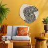 Golvend - Lijnen - Abstract - Silhouet Wandcirkel Organisch Aluminium middel -sfeer4
