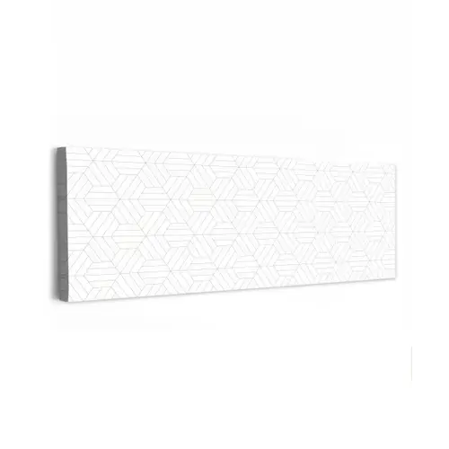 Patroon - Lijn - Design - Zwart - Wit canvas 2cm klein 828 -z3d
