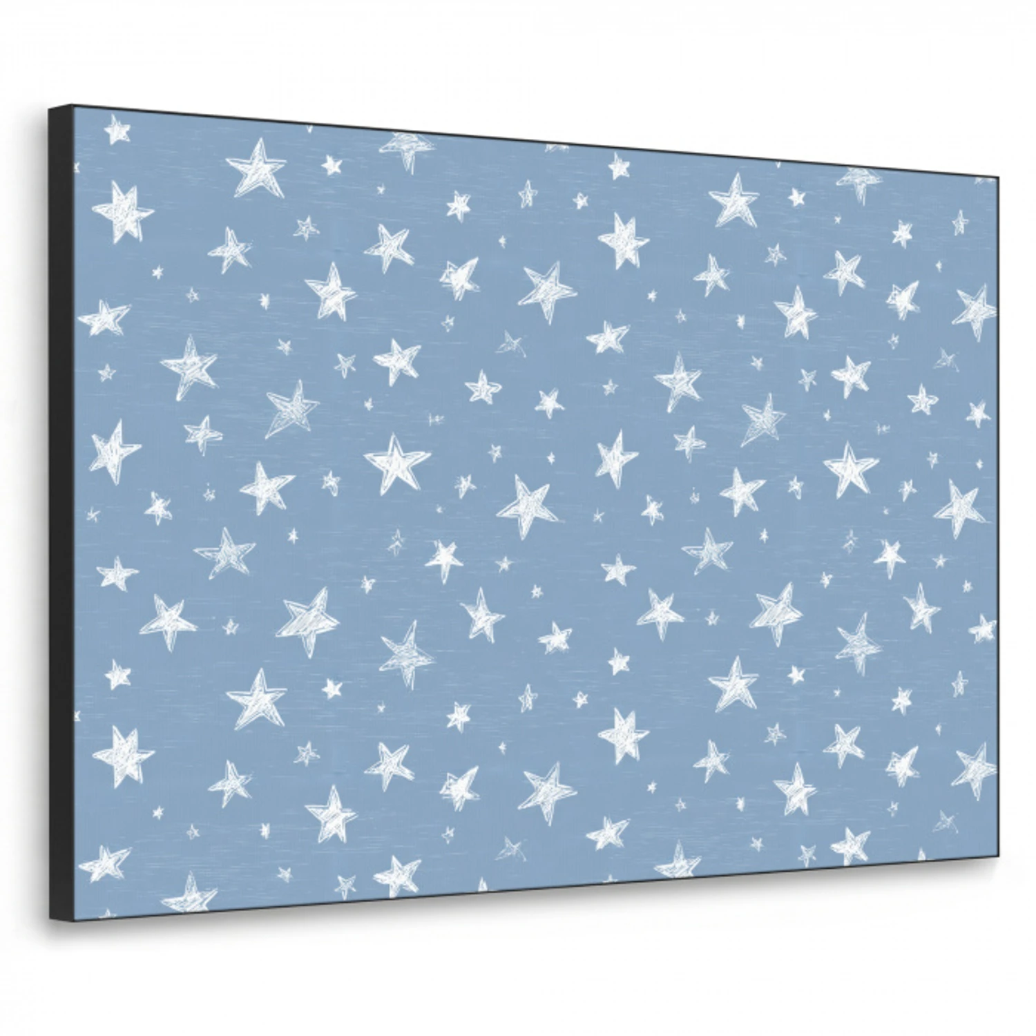 Sterretjes - Patroon - Blauw Textielframe zwart klein 947 -3d