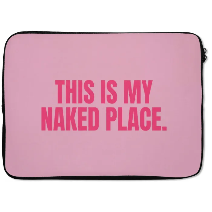 Tekst - Modern - Roze laptophoes neopreen klein -zkaufland3dotto