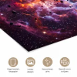 Space - Stars - Abstract - Colorful poster papier klein -closeup_NL
