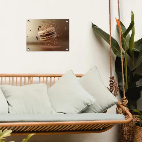 Chocolade - Macarons - Eten - Snoep tuinposter los doek klein -sfeer7
