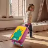 Nijlpaard - Vogels - Geel Kinderkoffer - Roze klein -sfeer1