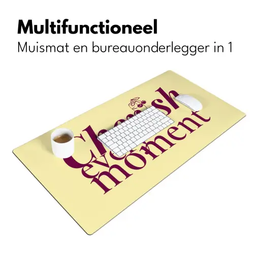 Cherish every moment - Cocktailglas - Geel Muismat XXL klein -sfeer4