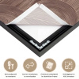 Ritmisch - Effect - Bruin Textielframe zwart klein 947 -USP_closeupNL