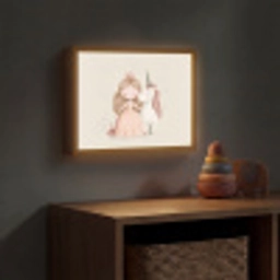Prinses - Eenhoorn - Pastel Light Box met batterij (Wandlamp kind) middel -sfeer5_kind