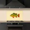 Schubben - Vis - Groen - Illustratie keuken achterwand spatscherm klein -sfeer1