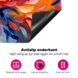 Bloemen - Abstract - Kunst - Modern Inductie beschermer vinyl 3mm klein -wsfeer4_website