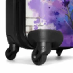 Paarse lavendel in graffiti stijl NBS - Handbagage koffer - Unisex middel -wiel