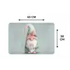 Kerstgnome - Cadeau - Groen Placemat vinyl groot -specs
