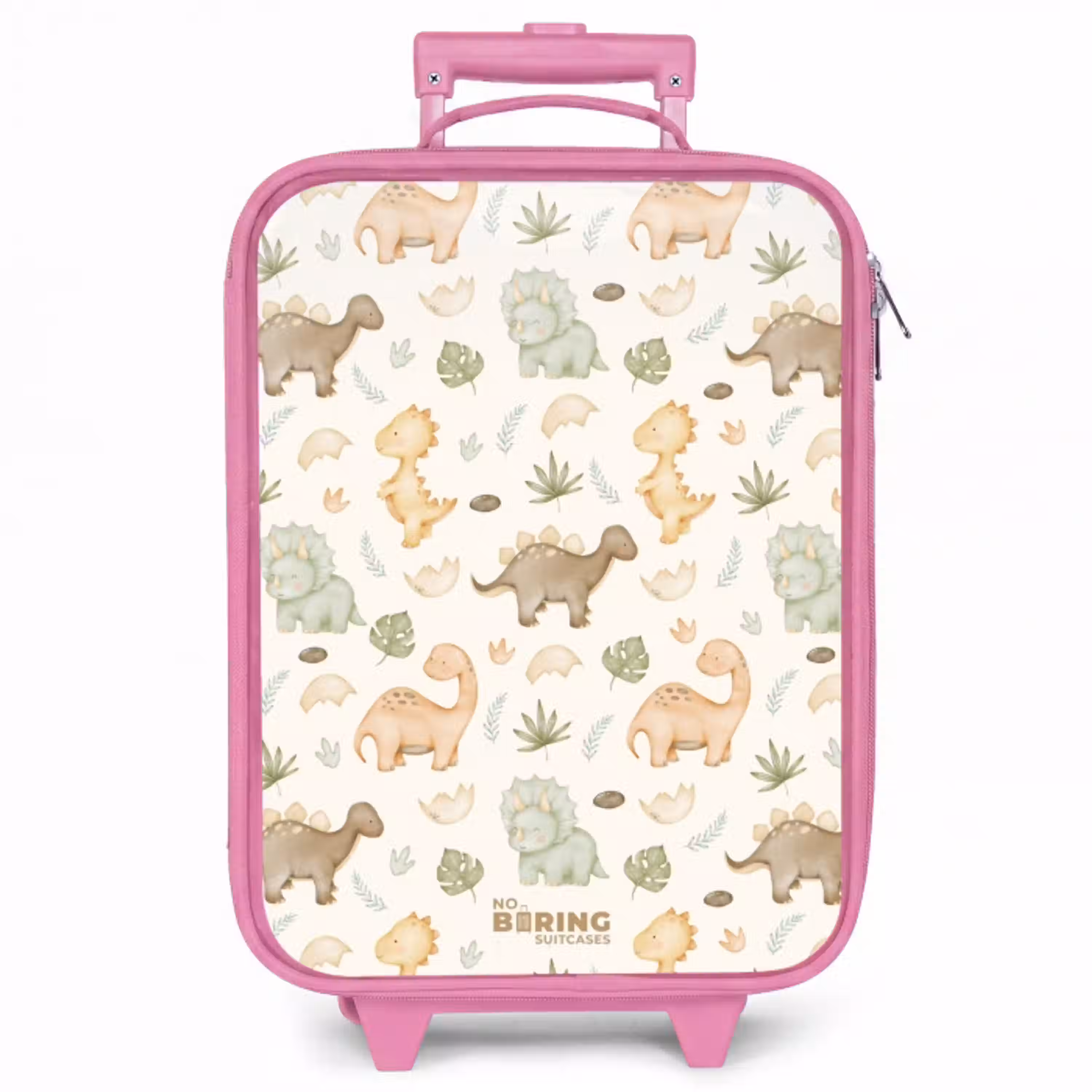 Dino patroon in pastelkleuren Kinderkoffer - Roze klein -zzz_website3d