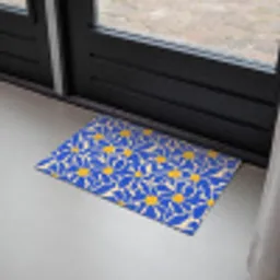 Abstract - Bloem - Blauw Deurmat klein 898 -sfeer2