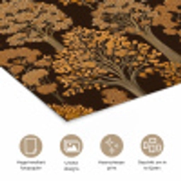 Bomen - Patroon - Bruin poster papier klein 62 -closeup_NL
