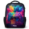 Game - Controller - Kleurrijk - Explosie Rugzak - Zwart middel -3d