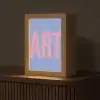 Art - Roze - Blauw Light Box met kabel (Tafellamp) klein -z3d_website