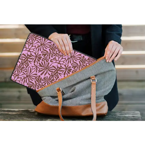 Organisch - Patroon - Roze laptophoes neopreen klein 279 -tas