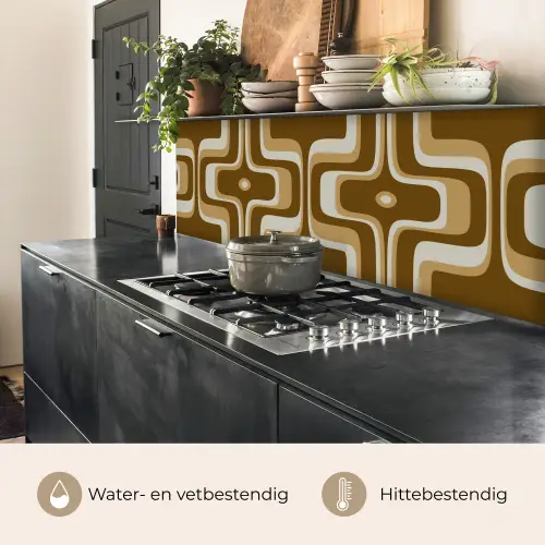 Retro - Design - Bruin keuken achterwand 2 middel 871 -usp_NL