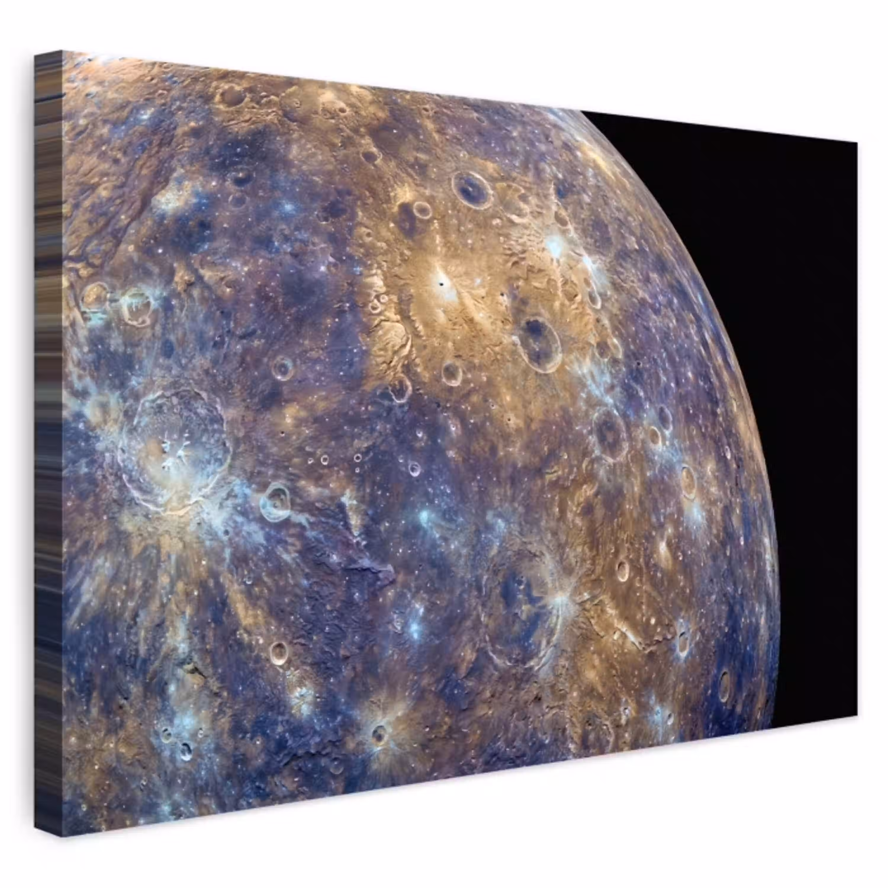 Planeet - Kraters - Ruimte Tuinposter op houten frame 2 cm dik klein -3d