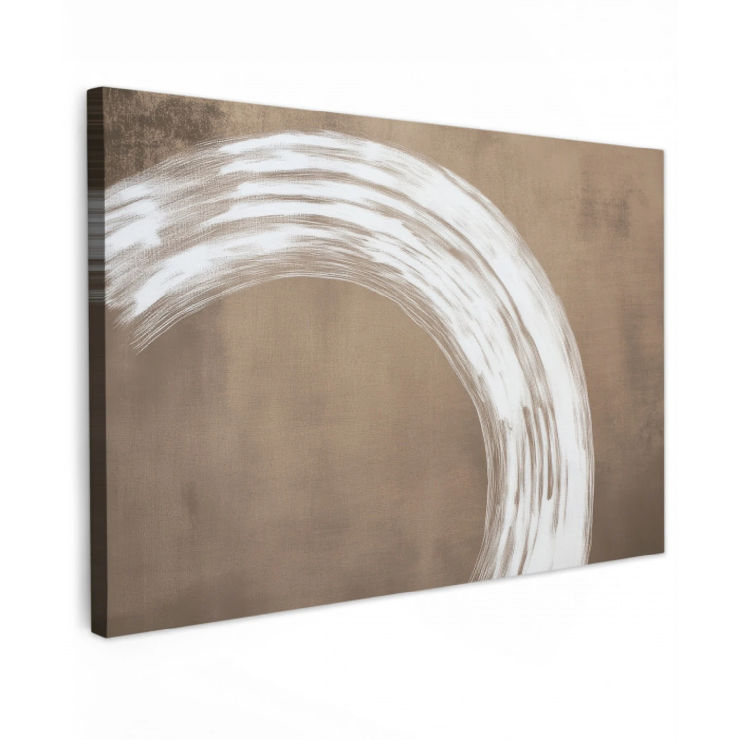 Verf - Bruin - Japandi Tuinposter op houten frame 2 cm dik klein -3d