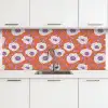Bloemen - Grafisch - Oranje keuken achterwand 2 middel 871 -3d