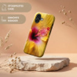 Geel - Hibiscus - Tropisch Toughcase MagSafe Apple iPhone 17 klein -USP_RandenV_DE
