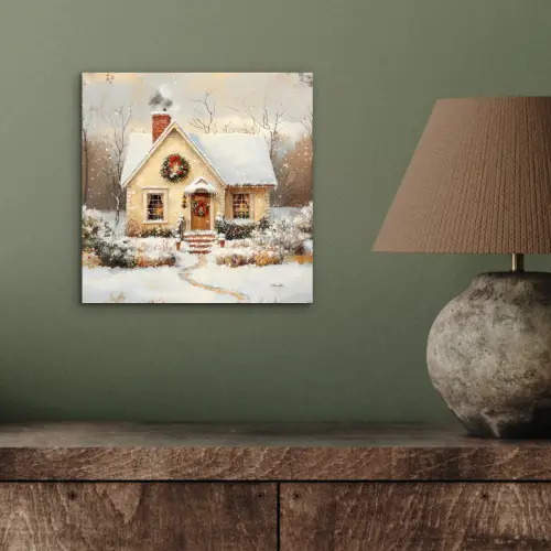 Kerst - Huis - Winter - Sneeuw aluminium wit klein -sfeer2