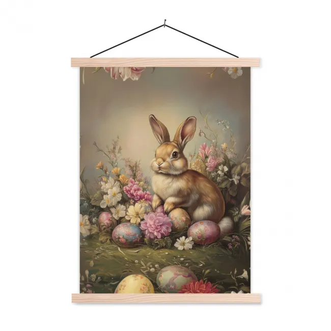 Hanging Poster - Hare - Still Life - Flowers