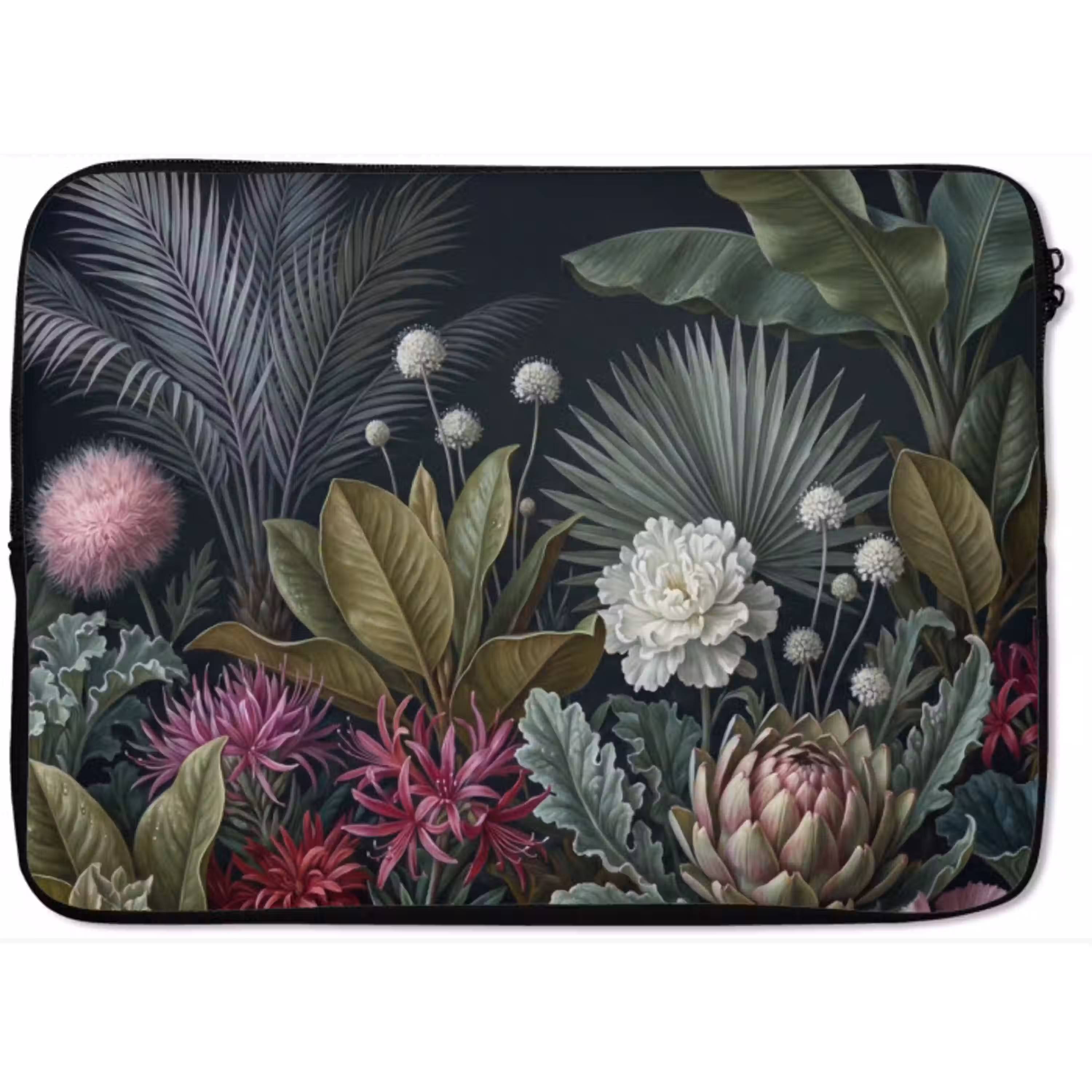 Planten - Tropisch - Botanisch - Donker - Groen laptophoes neopreen klein -zkaufland3dotto
