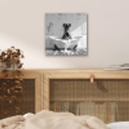 Zebra - Wilde dieren - Vintage - Zwart - Wit aluminium wit klein -sfeer3