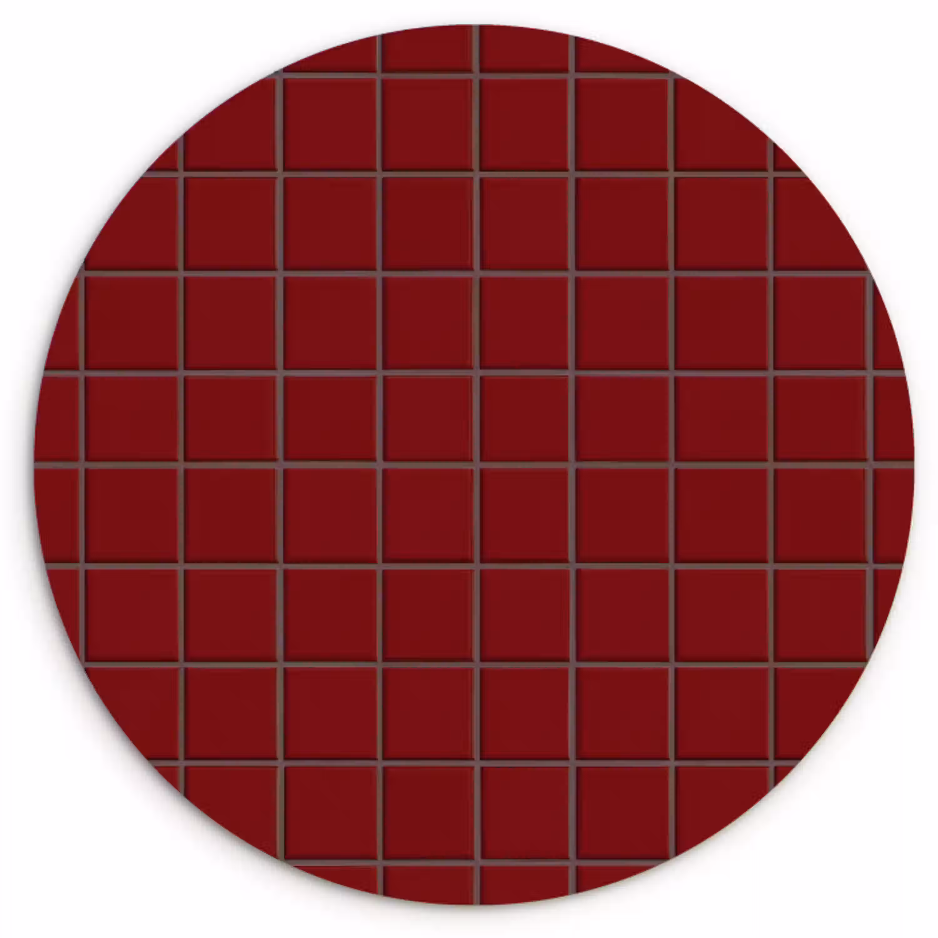 Patroon - Tegels - Burgundy Wandcirkel kunststof plaat 5mm dik klein 188 -3d