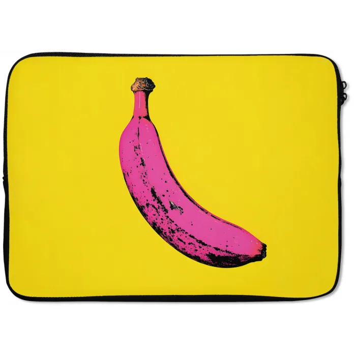 Banaan - Grafisch - Geel laptophoes neopreen klein -zkaufland3dotto