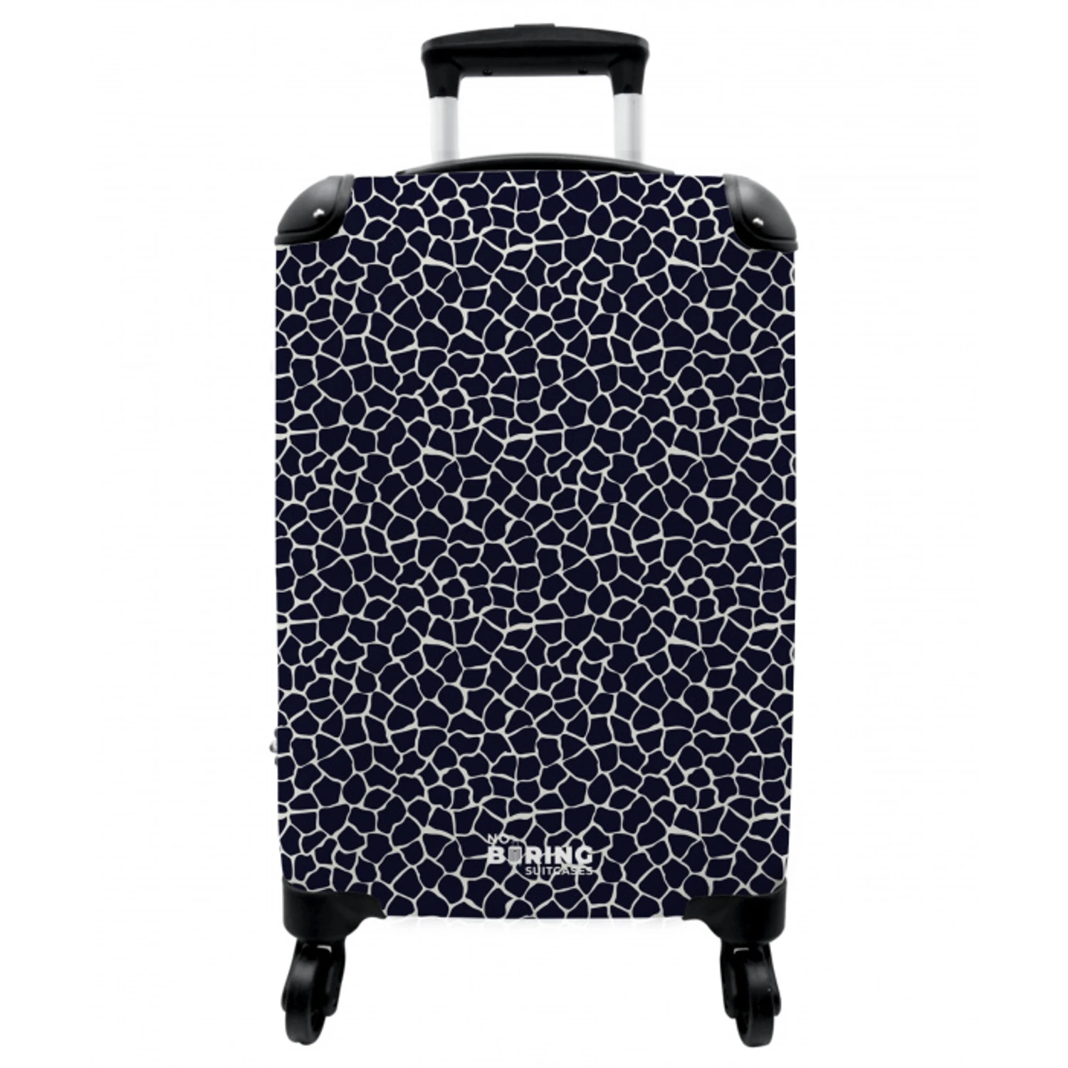 Dieren print giraf blauw NBS - Handbagage koffer - Vrouwen middel -3d