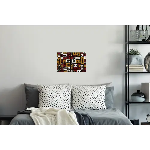 Abstract - Patroon - Rood Muursticker klein -slaapkamer