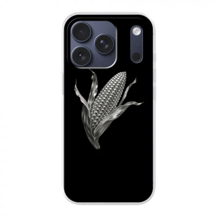 Maïskolf - Glanzend metaal - Elegant Telefoonhoesje iPhone 17 Pro klein -3d