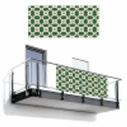 Tegel - Klassiek - Groen Balkonbeschermer Duitsland klein 596 -3d