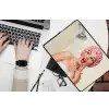 Vrouw - Douche - Roze laptophoes neopreen klein -bureau