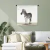 Zebra - Meisjes - Dieren - Kinderen - Jongens Wandkleed katoen klein -sfeer7