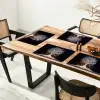 Sneeuwboom  - Lichtjes - Wit - Kleurrijk Placemat vinyl groot -zzsfeer4_Kitchenyeah-website