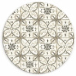 Antiek - Tegel - Beige Wandcirkel kunststof plaat 5mm dik klein 188 -3d