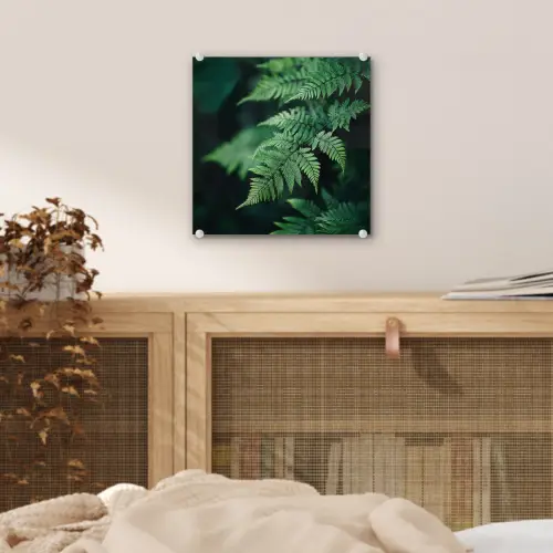 Varenblad - Groen - Structuur - Wazig plexiglas 5mm klein -sfeer4