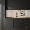 Espressomachine - Beige - Zwart keuken achterwand 2 middel -sfeer1