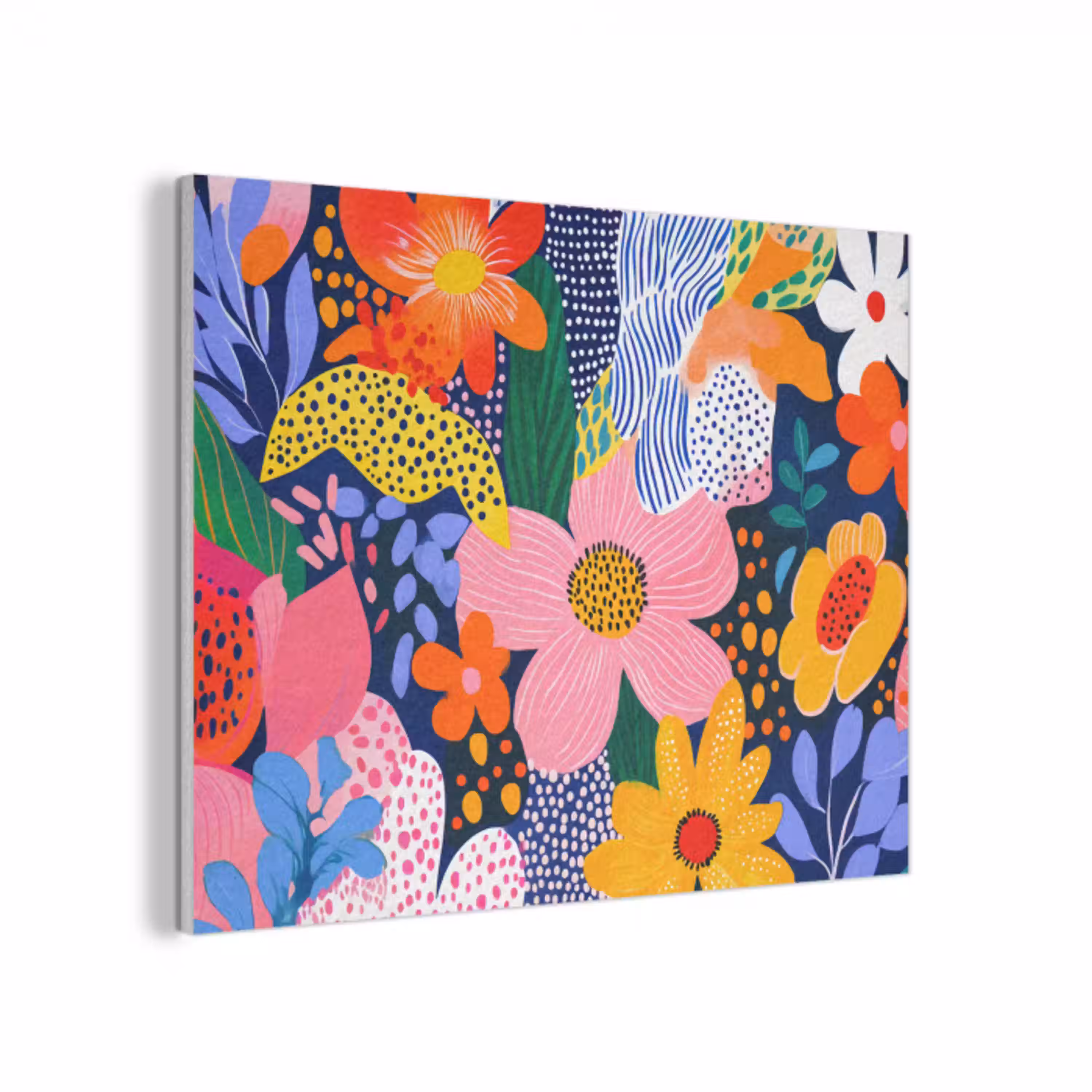 Kleurrijk - Bloemen - Abstract - Stippen PET vilt klein -3d