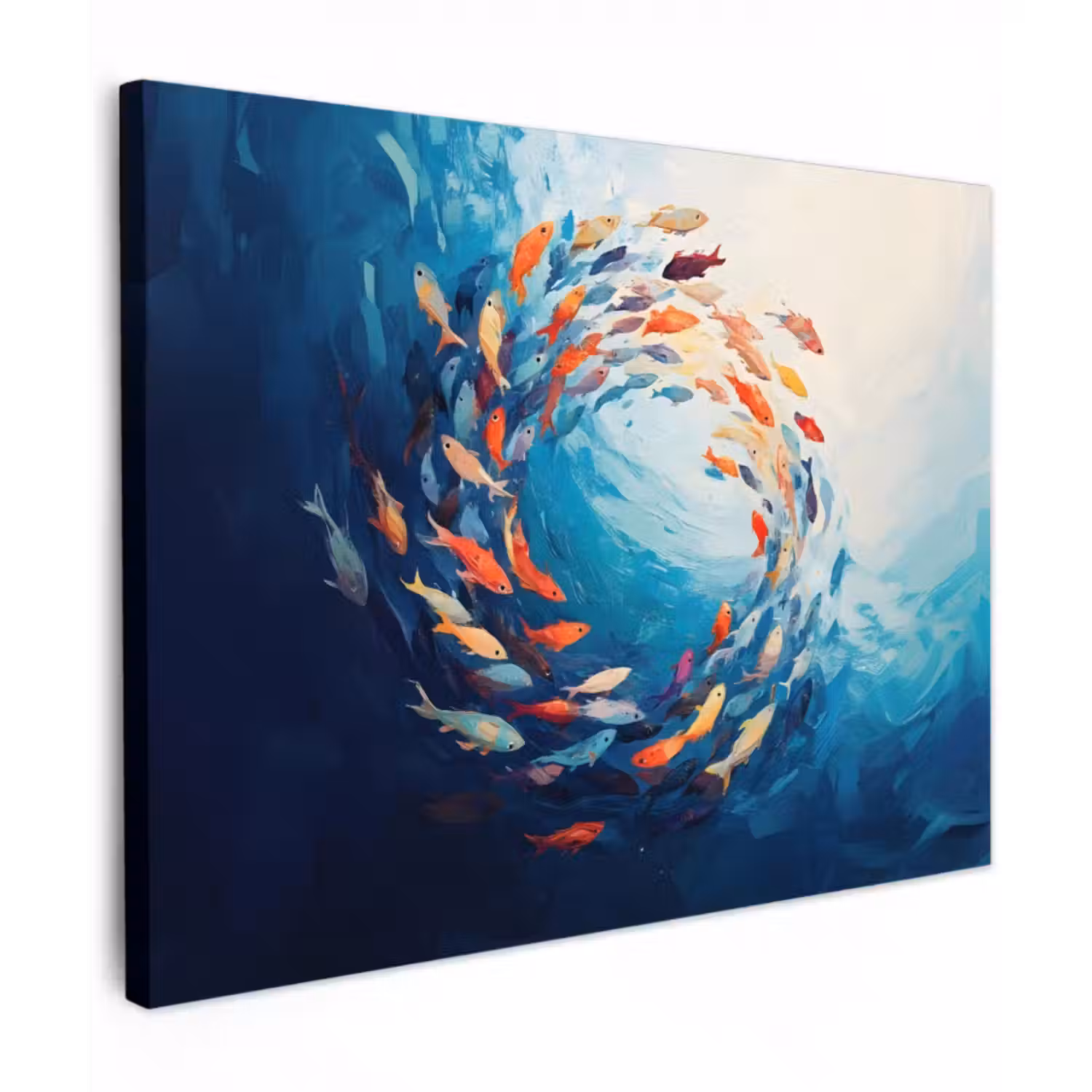 Canvas schilderij - Zee - Vissen - Kleurrijk - Dynamisch