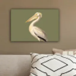 Pelikaan - Wit - Vogel - Klassiek - Natuur canvas 2cm klein -sfeer3