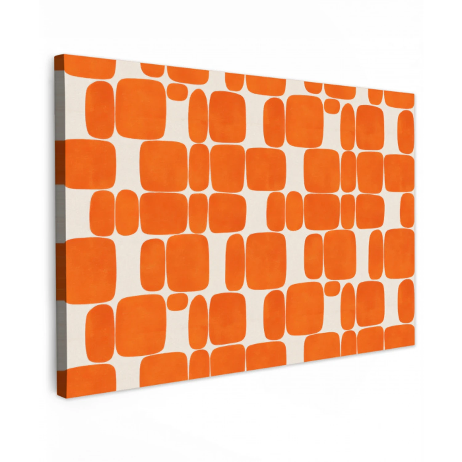 Patroon - Retro - Oranje canvas 2cm klein 34 -z3d