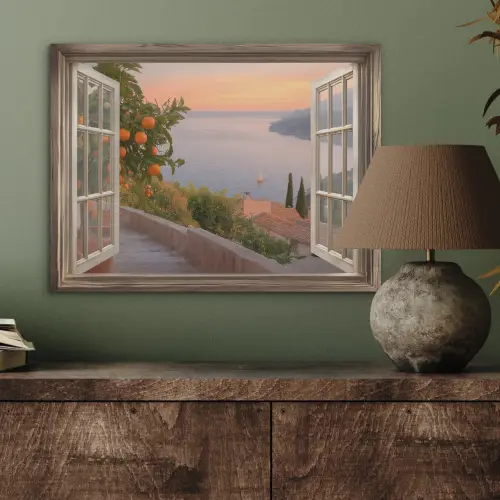 Doorkijk - Uitzicht - Meer - Landschap PET vilt klein -sfeer2