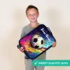 Neon - Voetbal - Kleurrijk Kinderkoffer - Zwart klein -sfeer4_NL